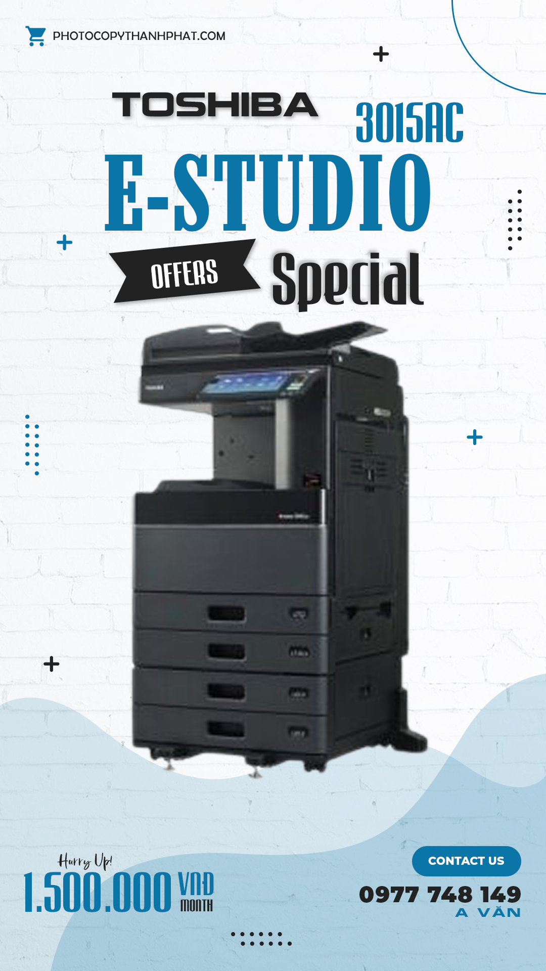 THUÊ MÁY PHOTOCOPY 3015 GIÁ 1.500.000 VNĐ