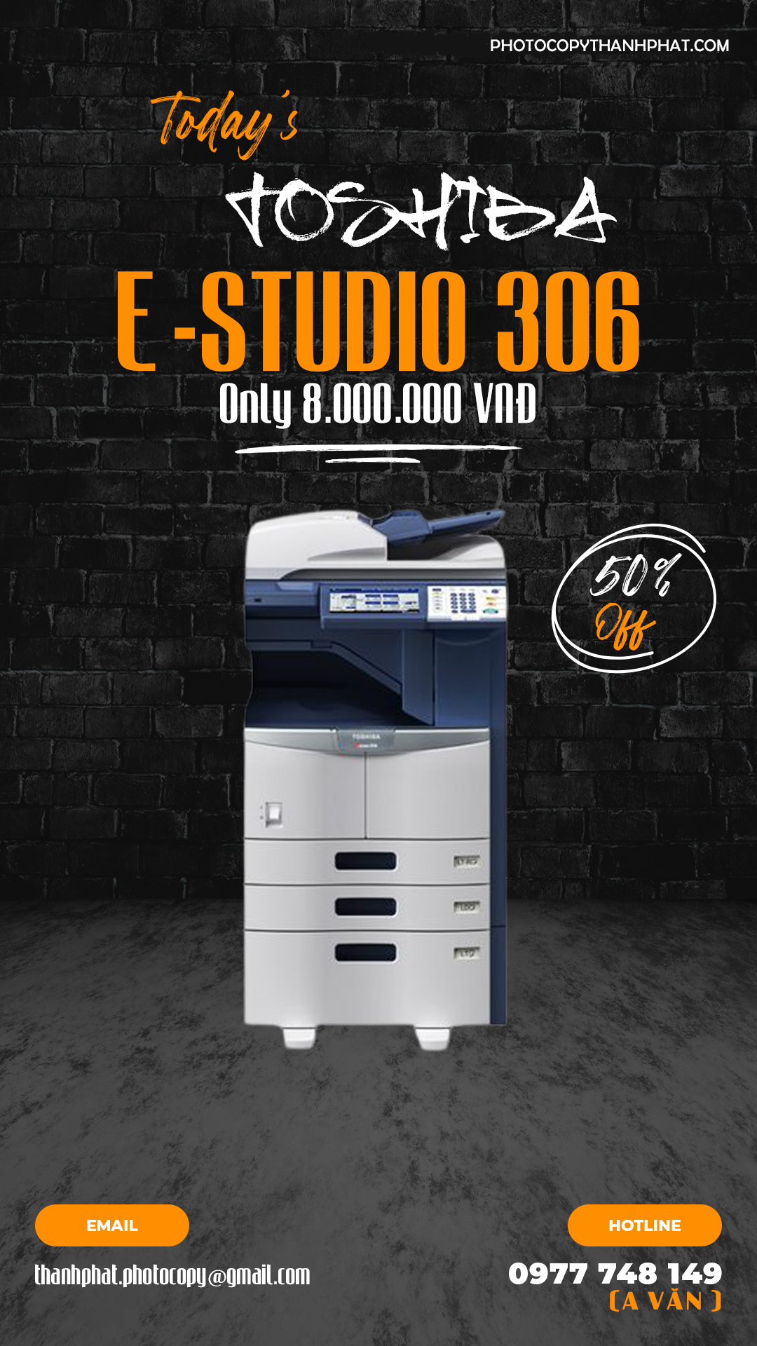 BÁN MÁY PHOTOCOPY 306 GIÁ 8.000.000 VNĐ
